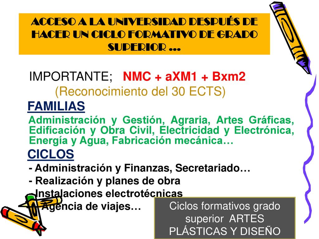 Ciclos formativos grado superior ARTES PLÁSTICAS Y DISEÑO