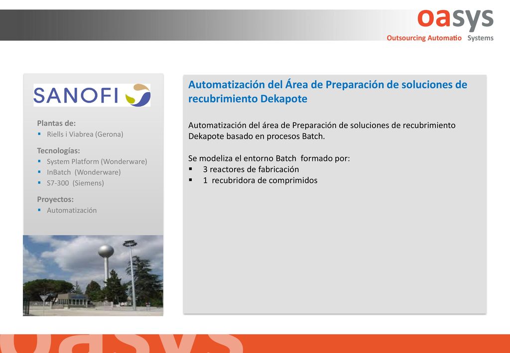 Automatización del Área de Preparación de soluciones de recubrimiento Dekapote