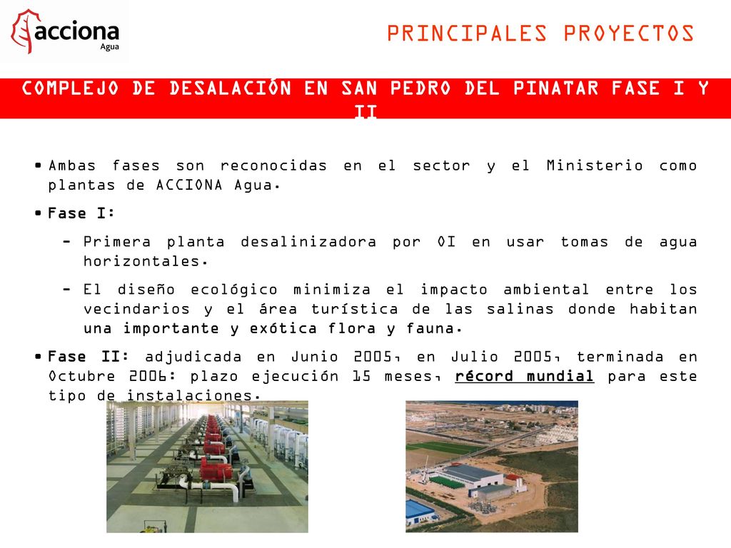 COMPLEJO DE DESALACIÓN EN SAN PEDRO DEL PINATAR FASE I Y II