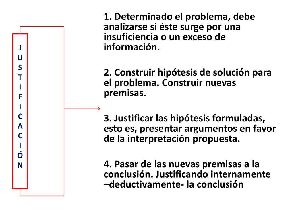 1. Determinado el problema, debe analizarse si éste surge por una insuficiencia o un exceso de información.