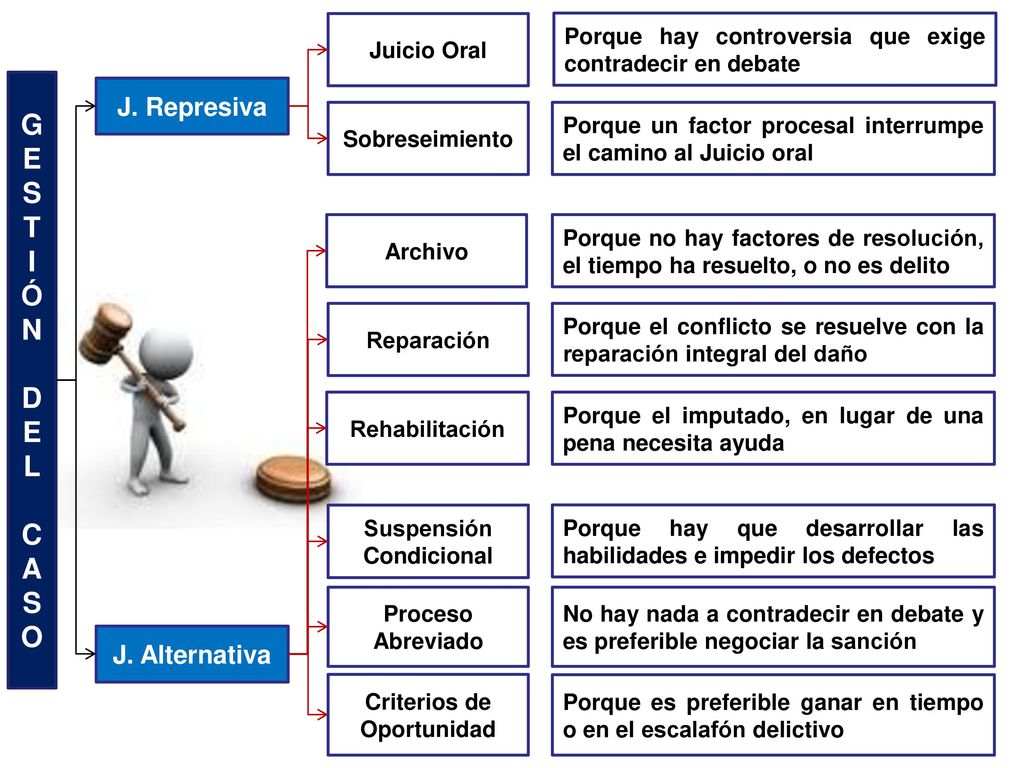 G E S T I Ó N DE L C A O J. Represiva J. Alternativa Juicio Oral