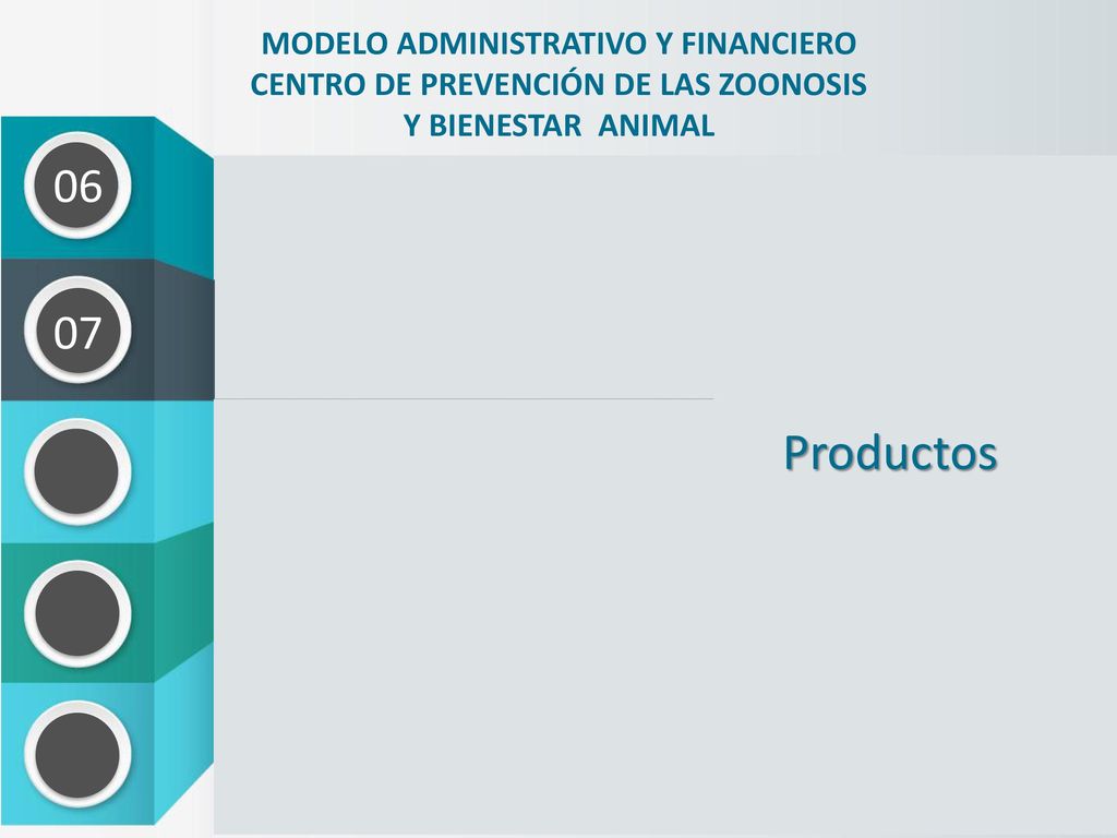 Productos MODELO ADMINISTRATIVO Y FINANCIERO