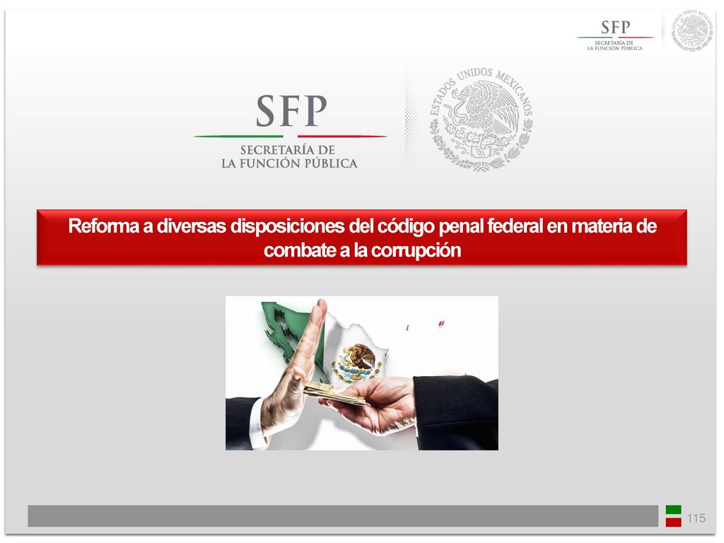 Reforma a diversas disposiciones del código penal federal en materia de combate a la corrupción
