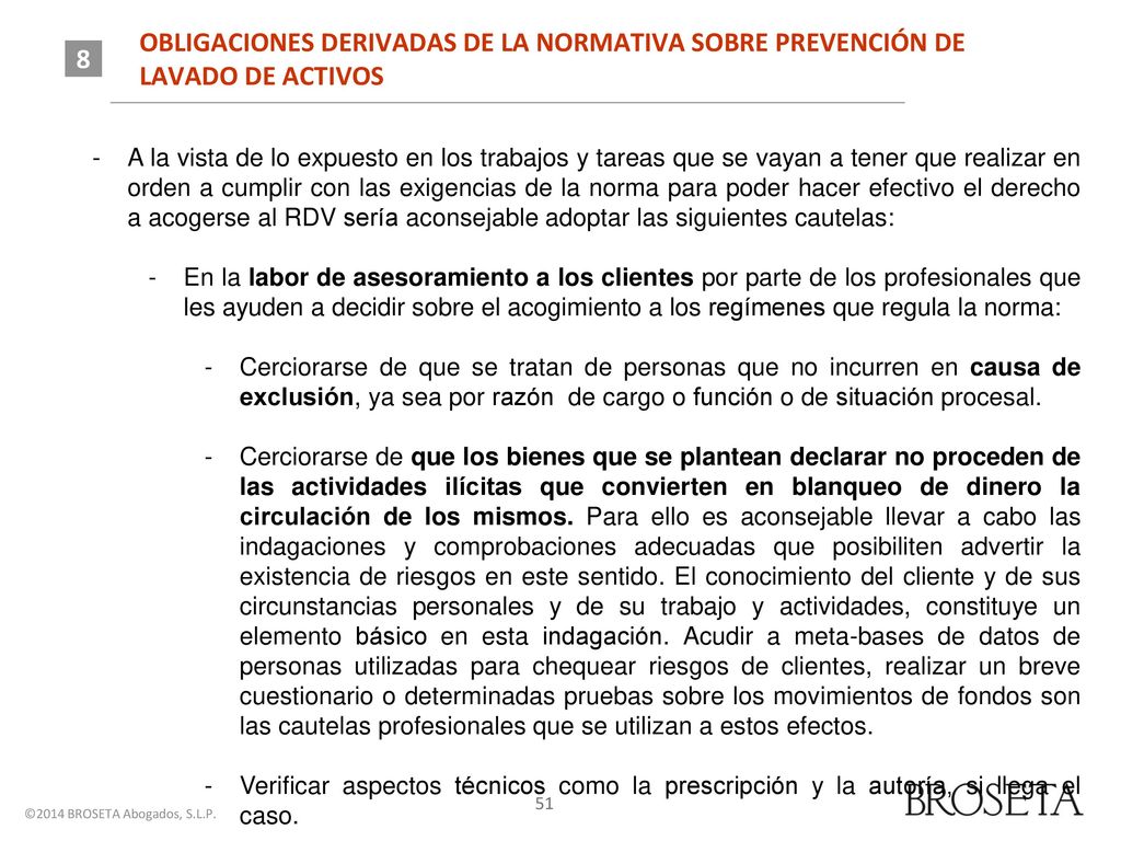 OBLIGACIONES DERIVADAS DE LA NORMATIVA SOBRE PREVENCIÓN DE LAVADO DE ACTIVOS