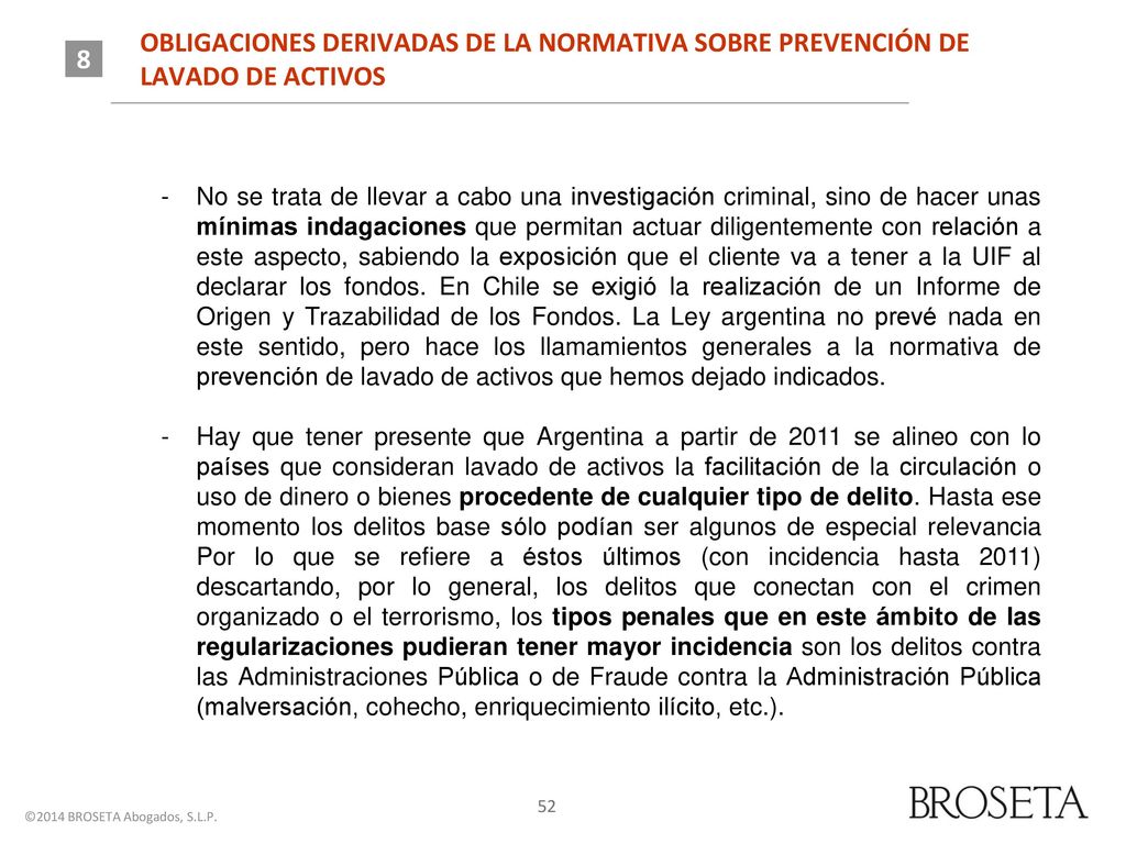 OBLIGACIONES DERIVADAS DE LA NORMATIVA SOBRE PREVENCIÓN DE LAVADO DE ACTIVOS
