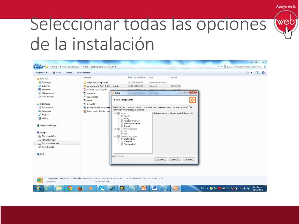 Implementando la base de datos en el servidor mediante XAAMP