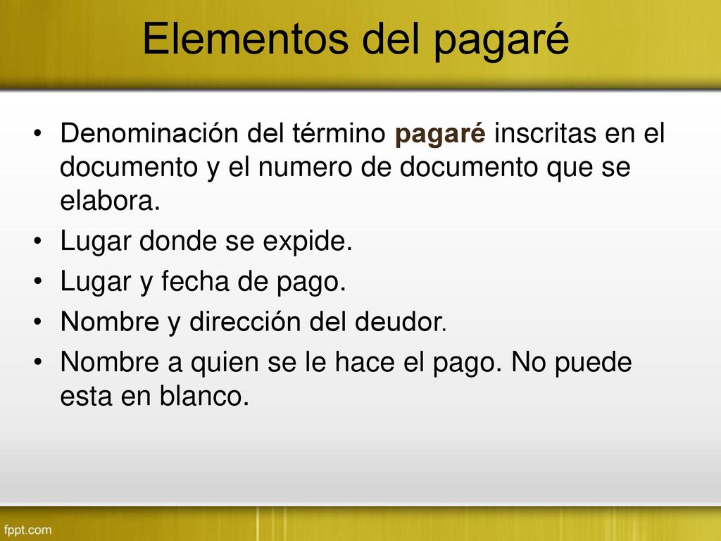 Elementos del pagaré Denominación del término pagaré inscritas en el documento y el numero de documento que se elabora.