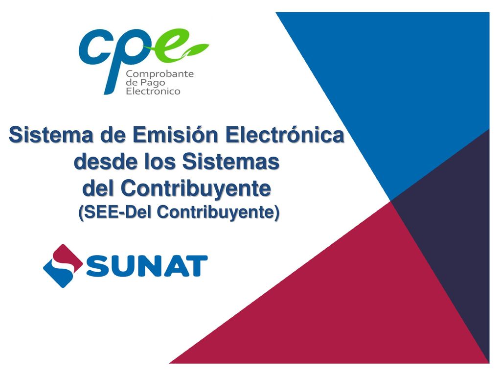 Sistema de Emisión Electrónica desde los Sistemas del Contribuyente (SEE-Del Contribuyente)