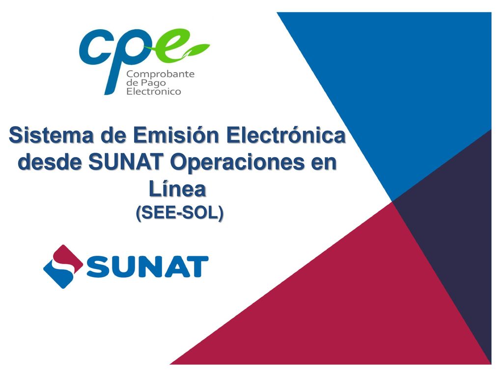Sistema de Emisión Electrónica desde SUNAT Operaciones en Línea (SEE-SOL)