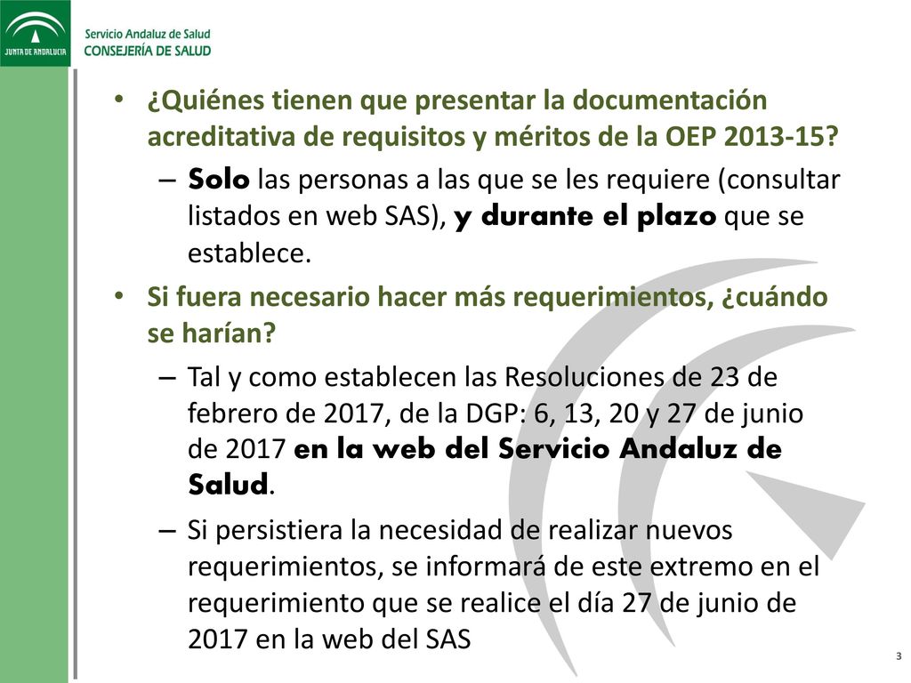 ¿Quiénes tienen que presentar la documentación acreditativa de requisitos y méritos de la OEP