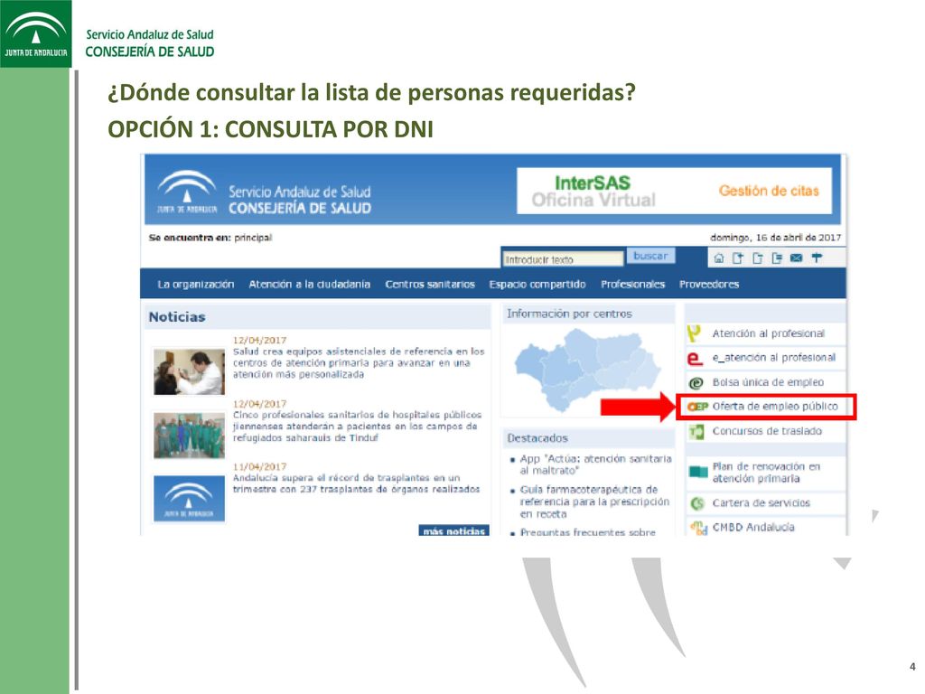 ¿Dónde consultar la lista de personas requeridas