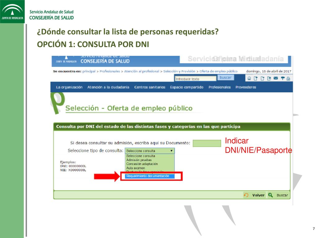 ¿Dónde consultar la lista de personas requeridas