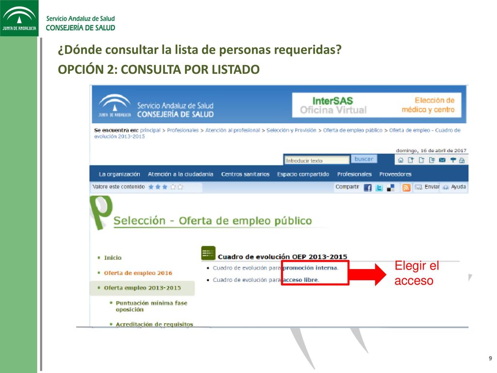¿Dónde consultar la lista de personas requeridas