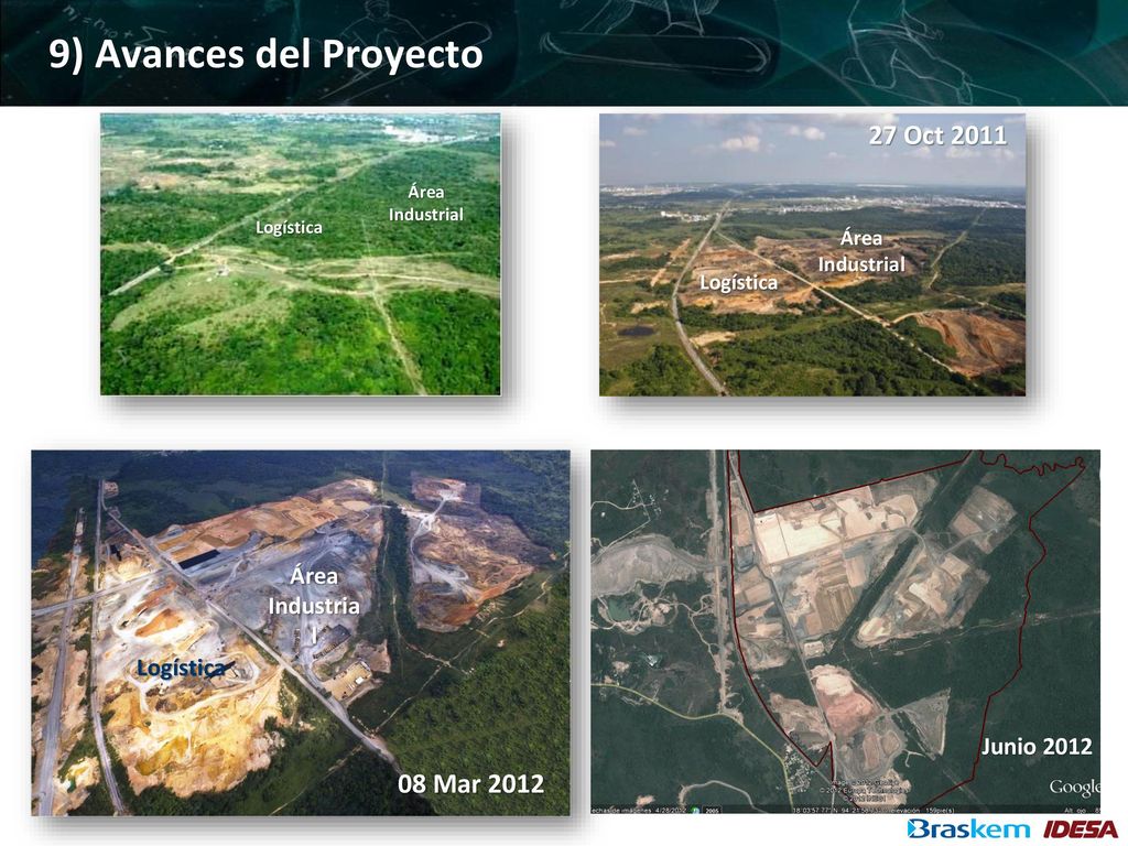 9) Avances del Proyecto 27 Oct Mar 2012 Área Industrial