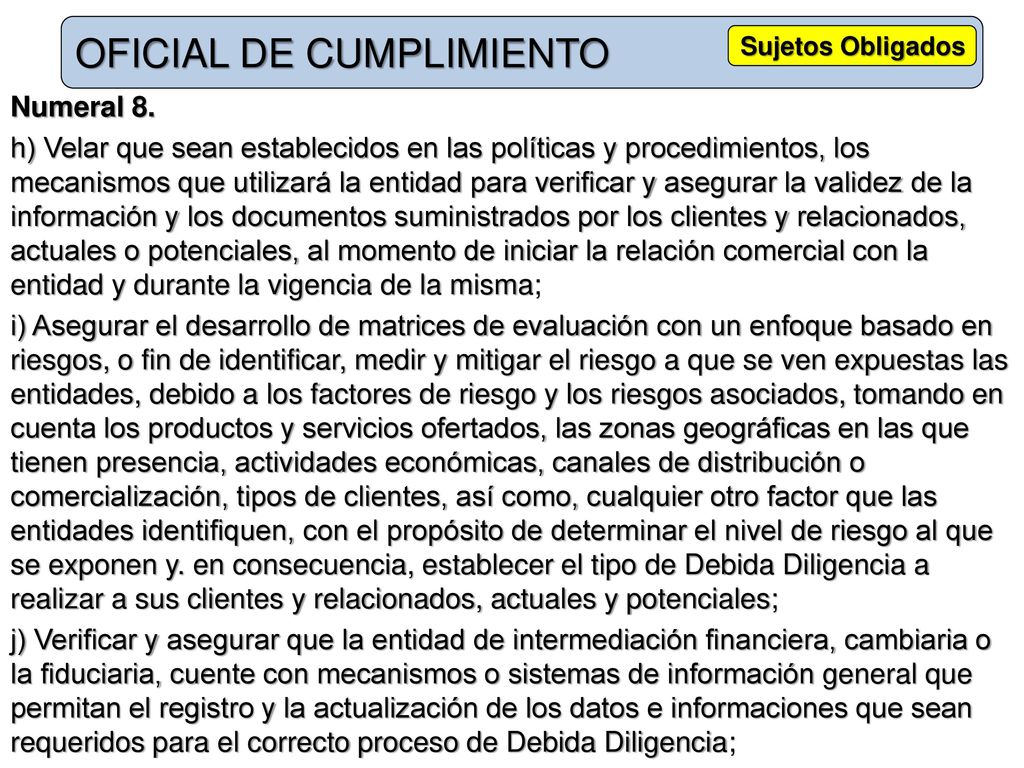 OFICIAL DE CUMPLIMIENTO