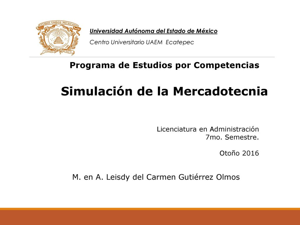 Programa de Estudios por Competencias Simulación de la Mercadotecnia