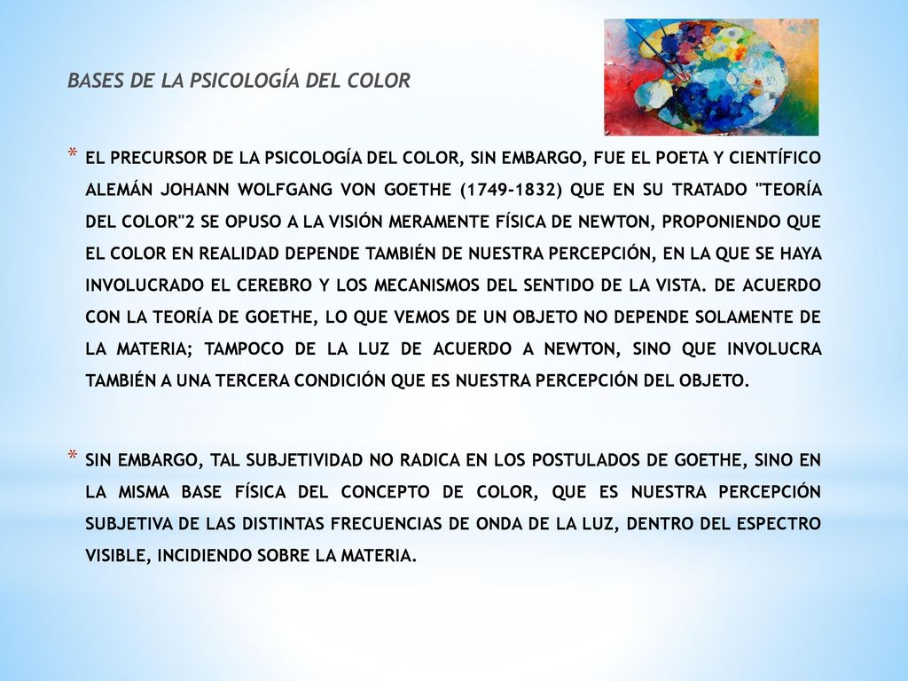 BASES DE LA PSICOLOGÍA DEL COLOR