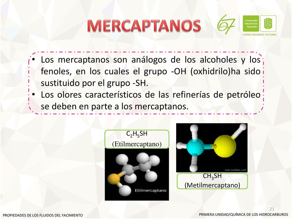 MERCAPTANOS Los mercaptanos son análogos de los alcoholes y los fenoles, en los cuales el grupo -OH (oxhidrilo)ha sido sustituido por el grupo -SH.
