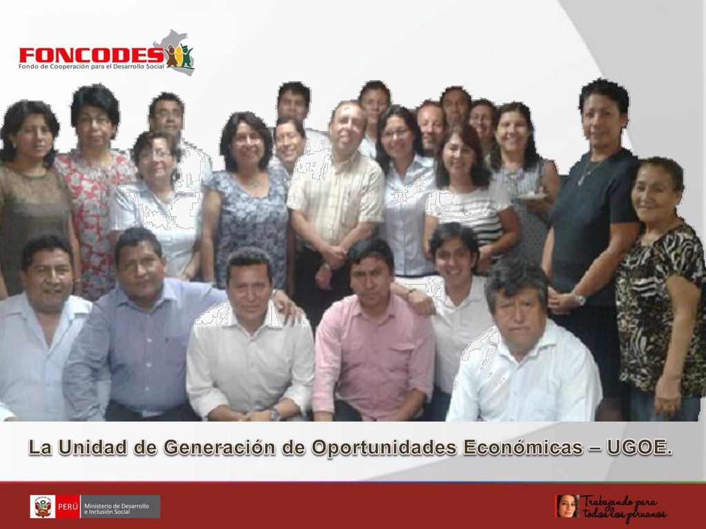 La Unidad de Generación de Oportunidades Económicas – UGOE.
