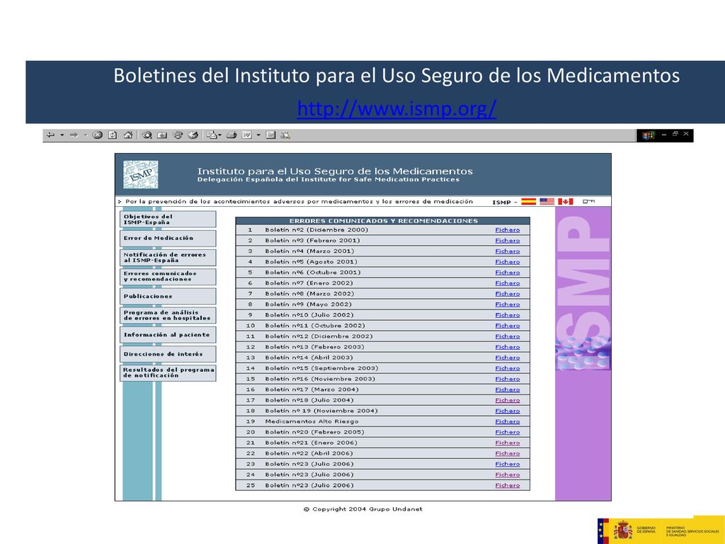 Boletines del Instituto para el Uso Seguro de los Medicamentos