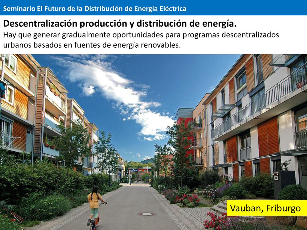Descentralización producción y distribución de energía.