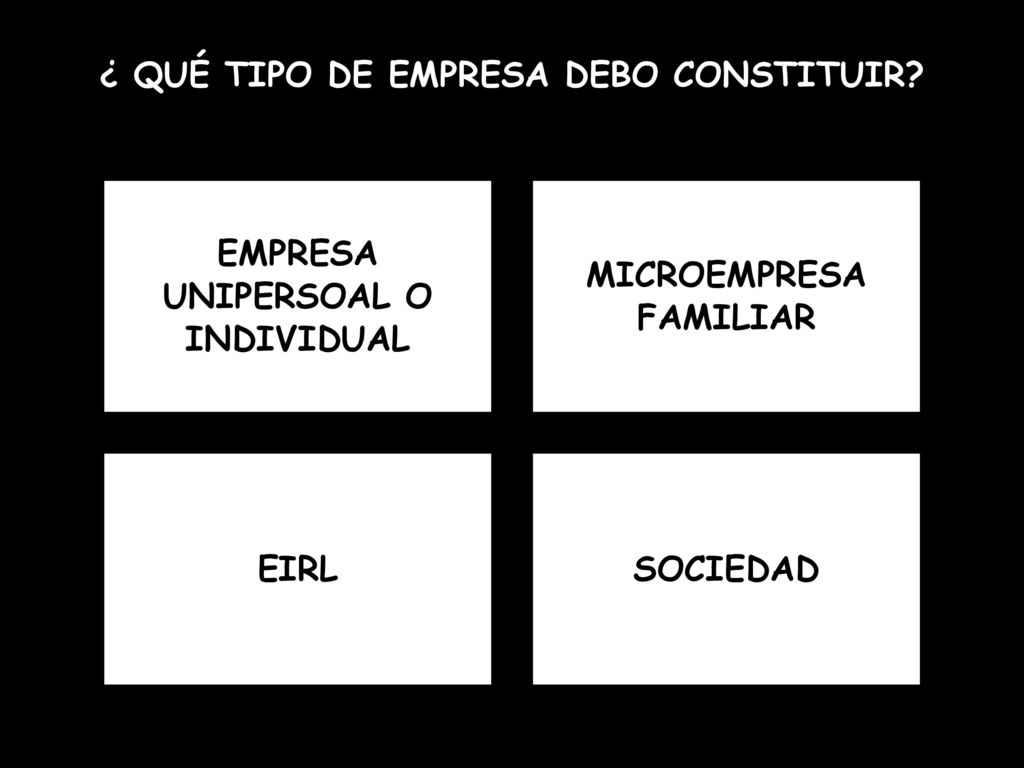 ¿ QUÉ TIPO DE EMPRESA DEBO CONSTITUIR