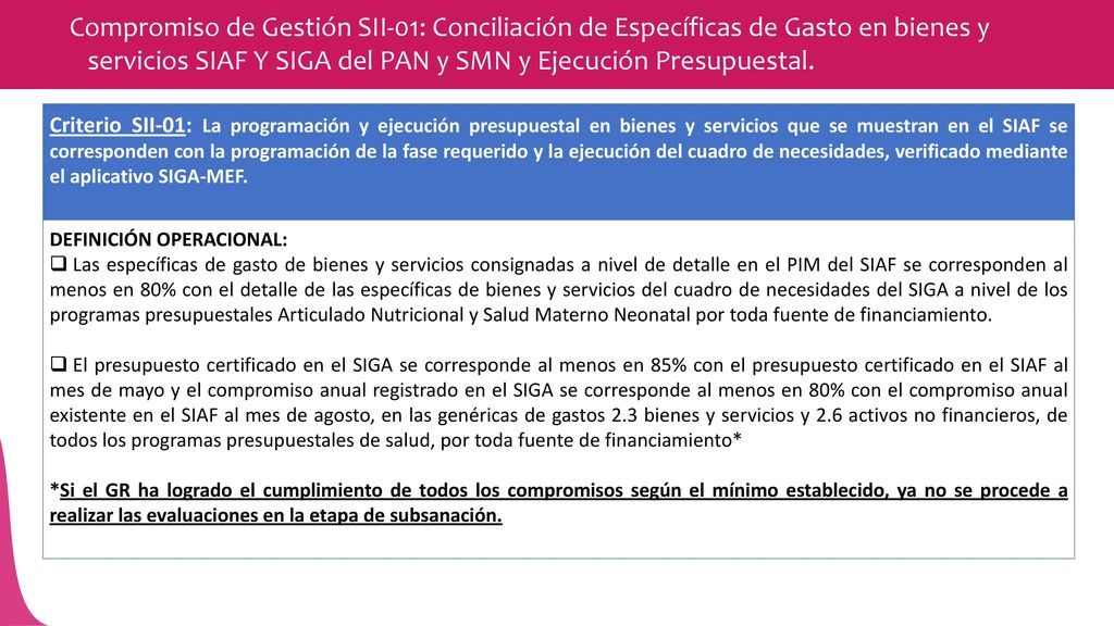 servicios SIAF Y SIGA del PAN y SMN y Ejecución Presupuestal.