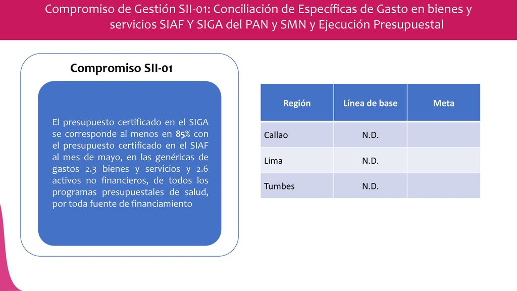 servicios SIAF Y SIGA del PAN y SMN y Ejecución Presupuestal