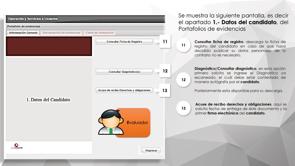 Se muestra la siguiente pantalla, es decir el apartado 1