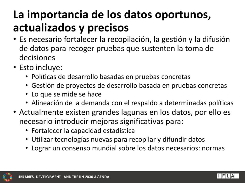 La importancia de los datos oportunos, actualizados y precisos