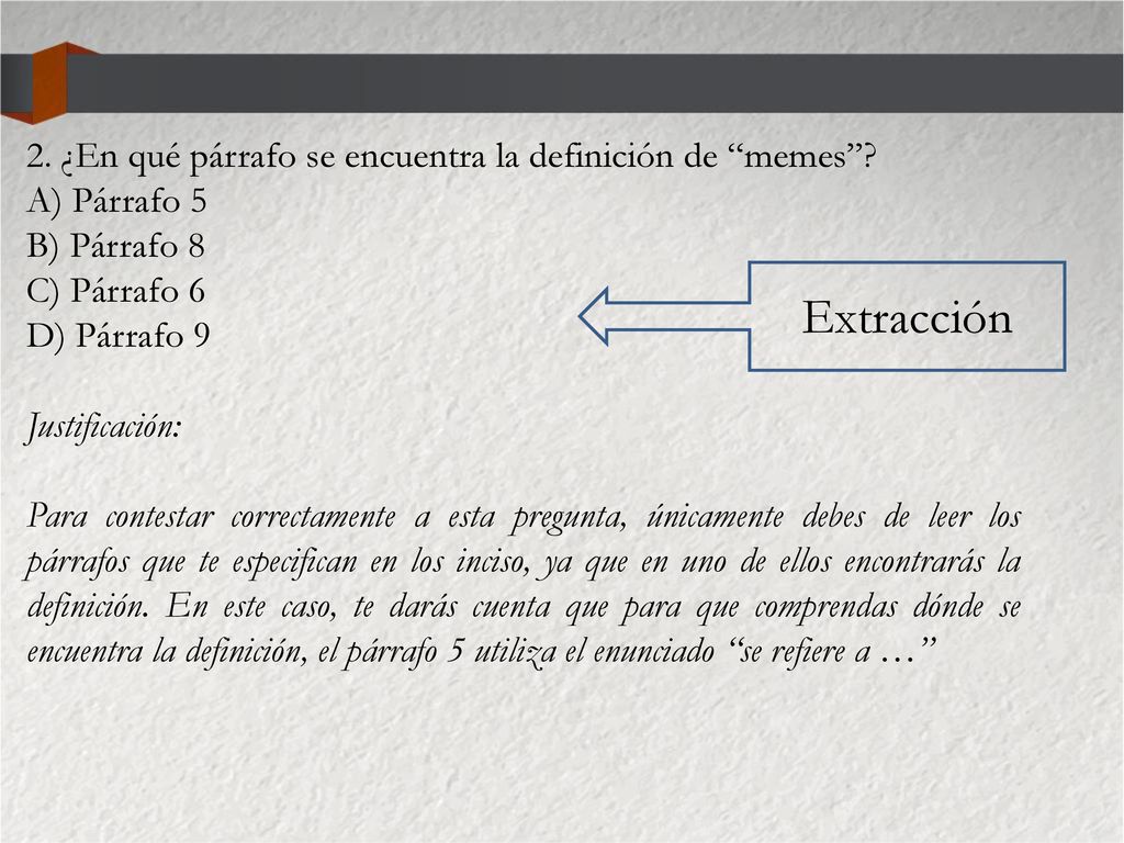 Extracción 2. ¿En qué párrafo se encuentra la definición de memes