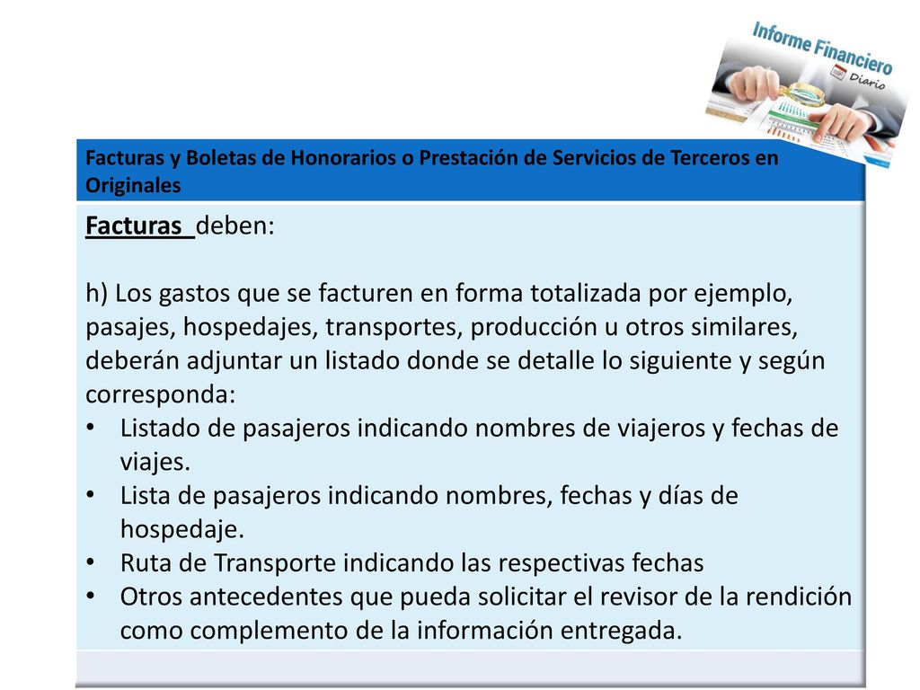 Listado de pasajeros indicando nombres de viajeros y fechas de viajes.