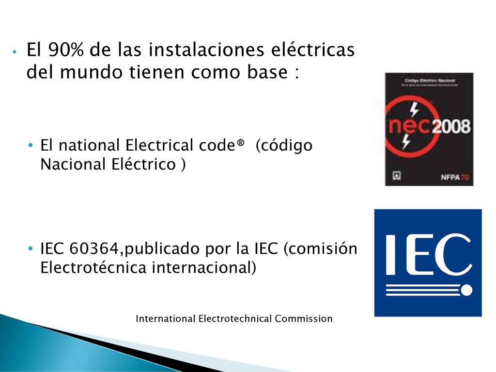 El 90% de las instalaciones eléctricas del mundo tienen como base :