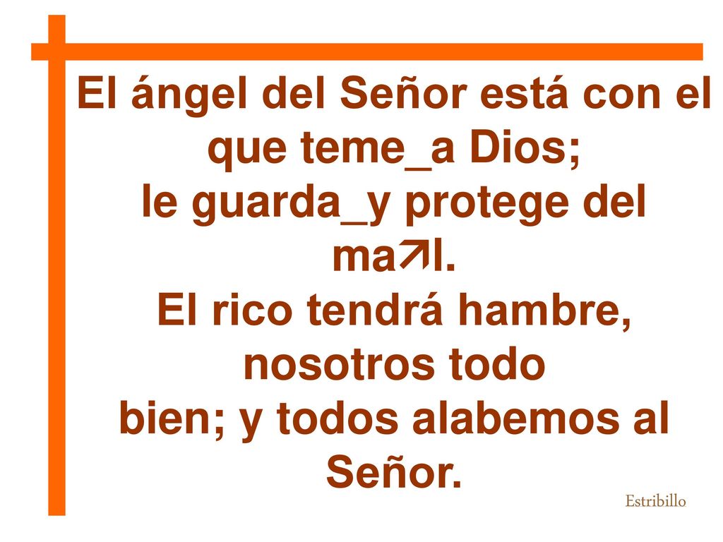 El ángel del Señor está con el que teme_a Dios;