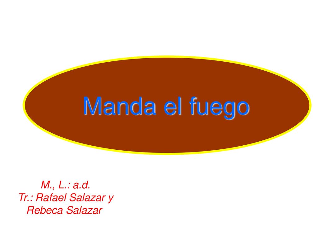 Manda el fuego M., L.: a.d. Tr.: Rafael Salazar y Rebeca Salazar