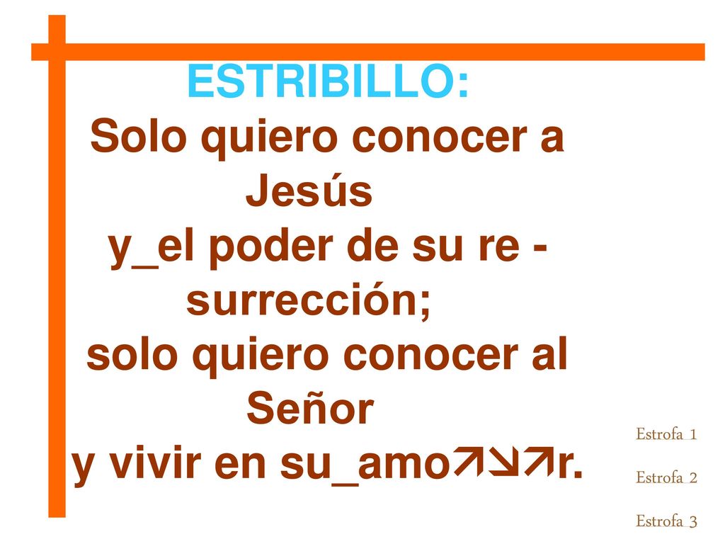 Solo quiero conocer a Jesús y_el poder de su re - surrección;