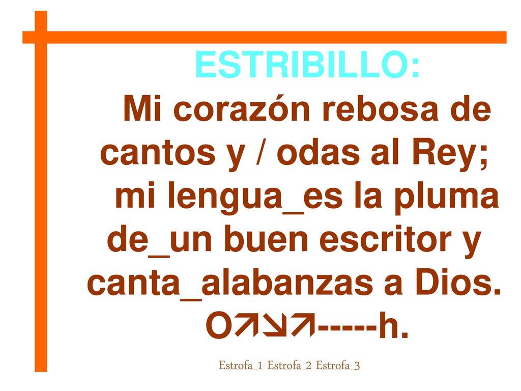 Mi corazón rebosa de cantos y / odas al Rey;