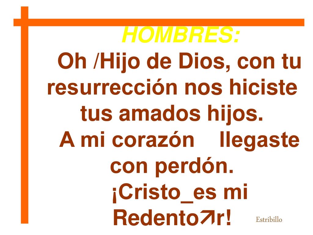 Oh /Hijo de Dios, con tu resurrección nos hiciste tus amados hijos.