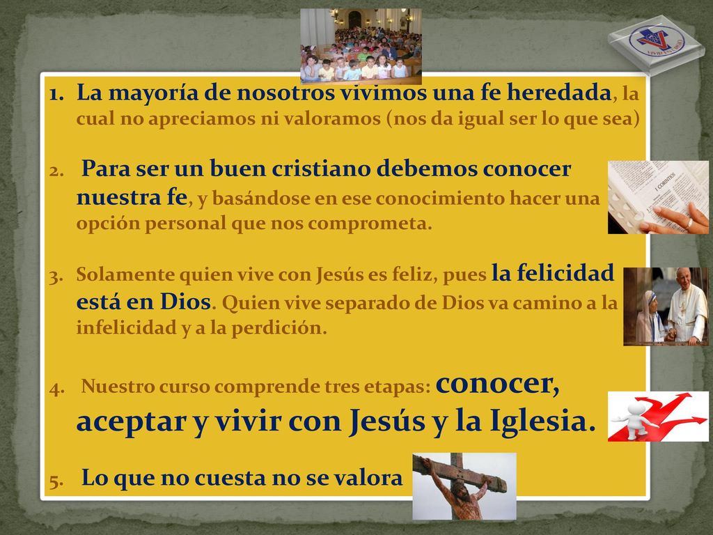 La mayoría de nosotros vivimos una fe heredada, la cual no apreciamos ni valoramos (nos da igual ser lo que sea)