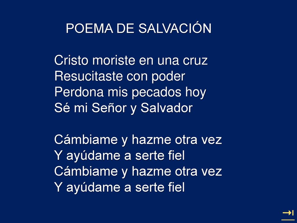 * POEMA DE SALVACIÓN Cristo moriste en una cruz Resucitaste con poder
