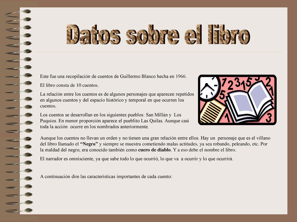 Datos sobre el libro Este fue una recopilación de cuentos de Guillermo Blanco hecha en El libro consta de 10 cuentos.