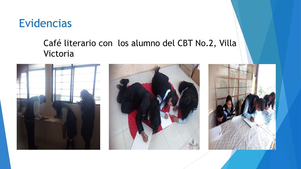 Evidencias Café literario con los alumno del CBT No.2, Villa Victoria