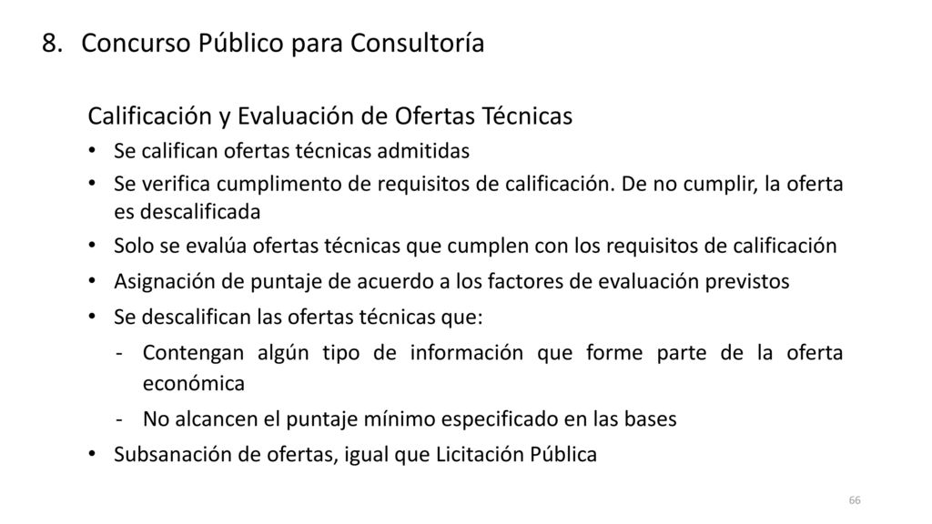 Concurso Público para Consultoría