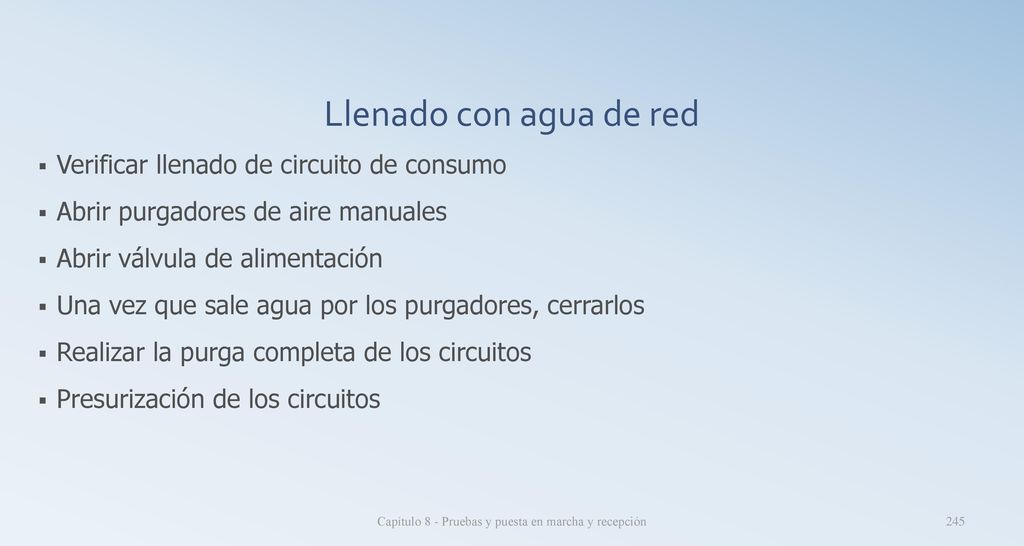 Capítulo 8 - Pruebas y puesta en marcha y recepción