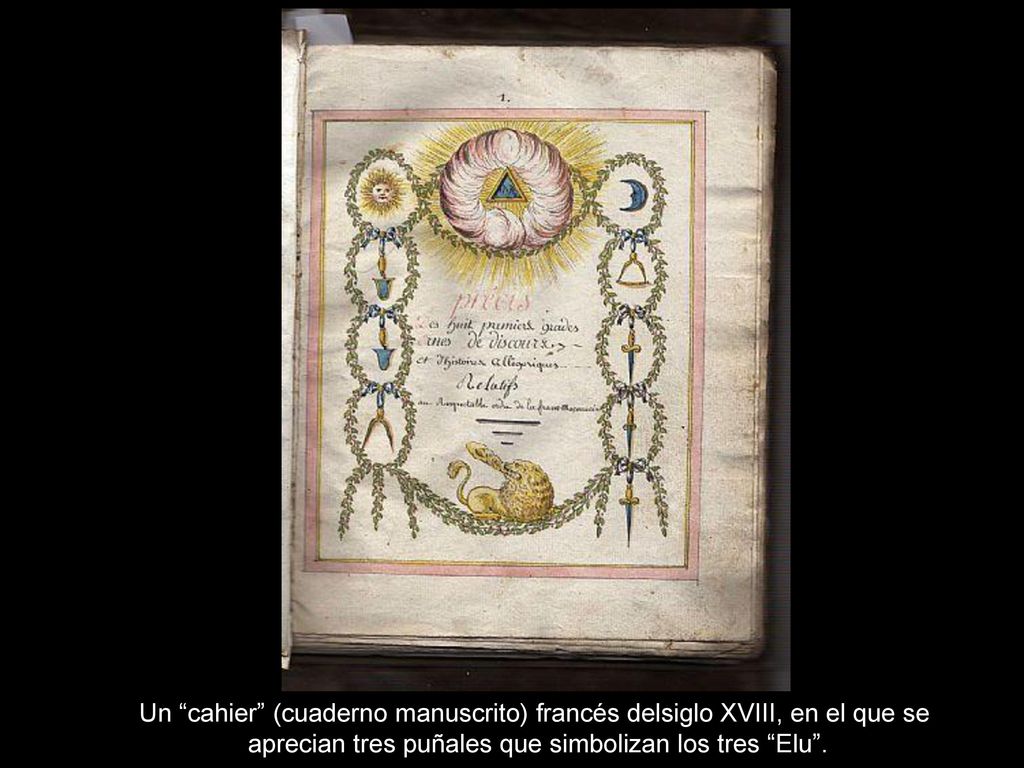 Un cahier (cuaderno manuscrito) francés delsiglo XVIII, en el que se