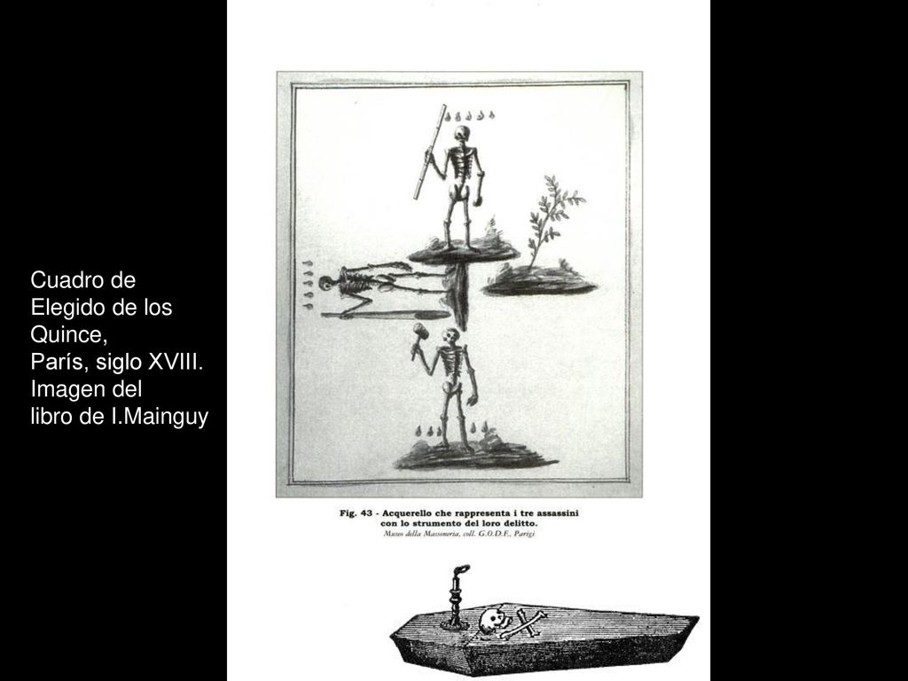 Cuadro de Elegido de los Quince, París, siglo XVIII. Imagen del libro de I.Mainguy