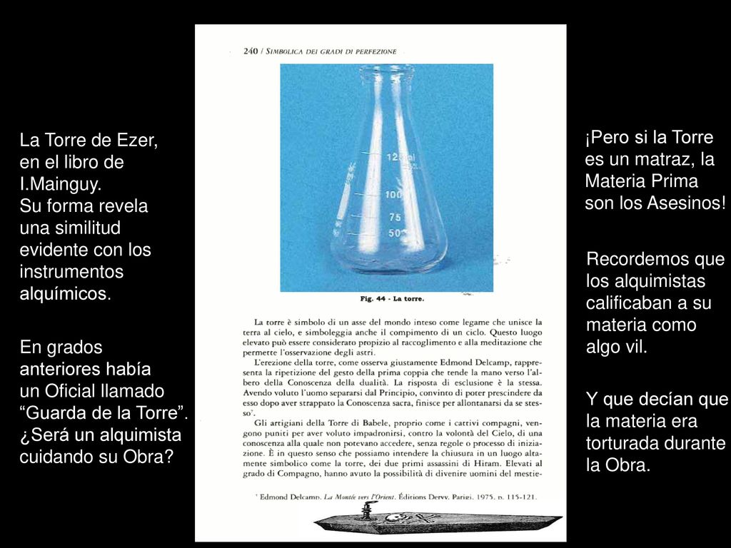 La Torre de Ezer, en el libro de. I.Mainguy. Su forma revela. una similitud. evidente con los. instrumentos.