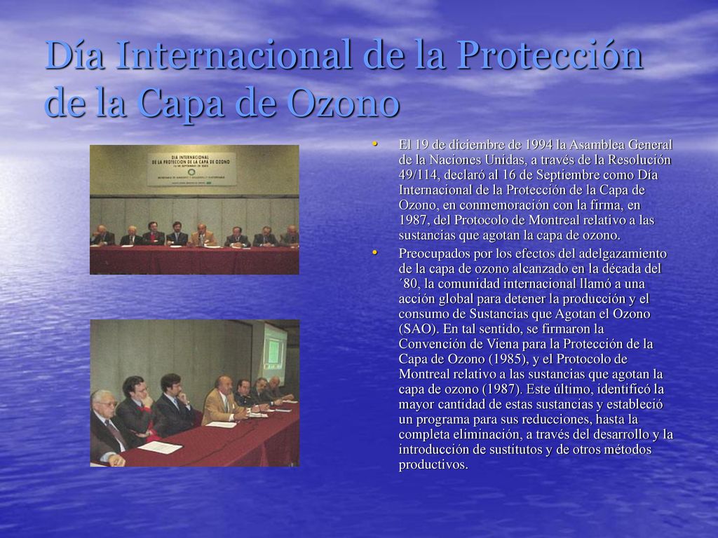 Día Internacional de la Protección de la Capa de Ozono
