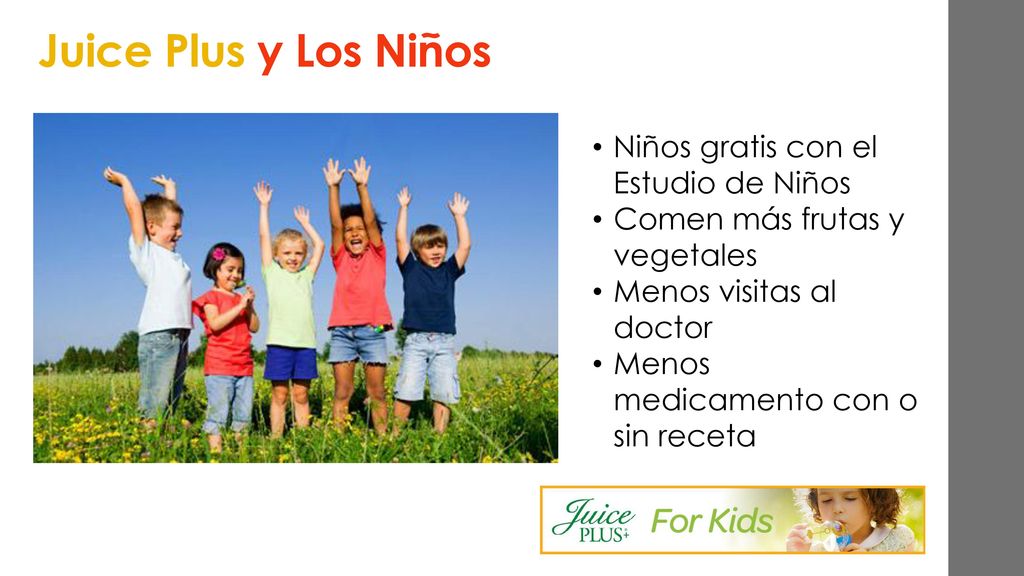 Juice Plus y Los Niños Niños gratis con el Estudio de Niños