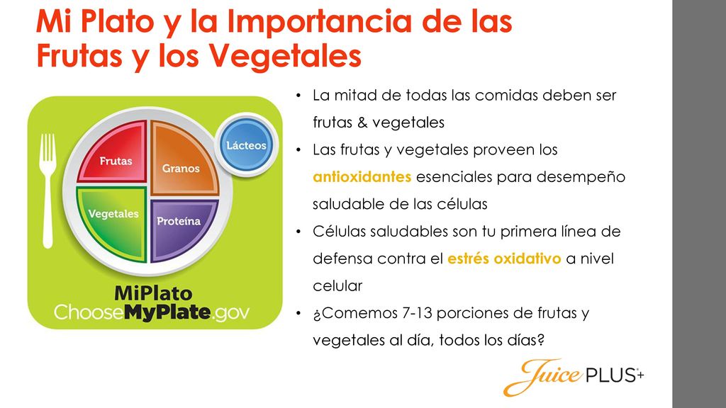 Mi Plato y la Importancia de las Frutas y los Vegetales